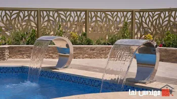 نصب آبنما در کنار استخر | مهندس نما