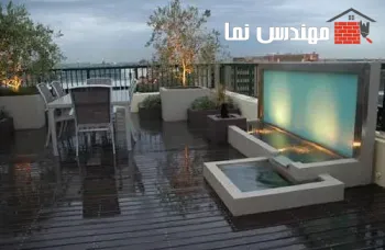 نصب آبنما در تراس و بالکن بزرگ | مهندس نما