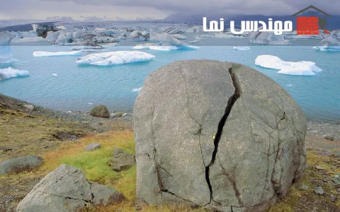 ترک خوردن سنگ ها به خاطر سرما