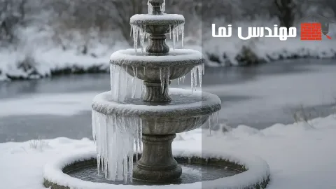 آبنما سنکی در زمستان