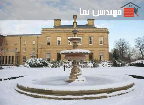 آبنما سنگی در زمستان
