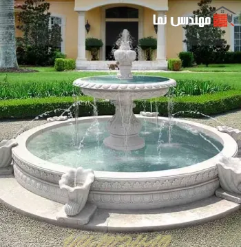 تعیین محل نصب آبنما سنگی فروشگاه مهندس نما