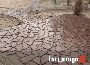استفاده از سنگ لاشه در ساخت آبنما