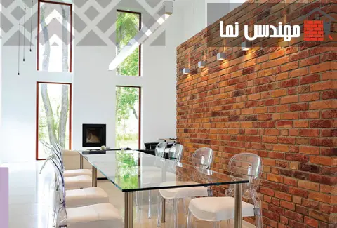 هماهنگی رنگ آجر نما با دکوراسیون | مهندس نما